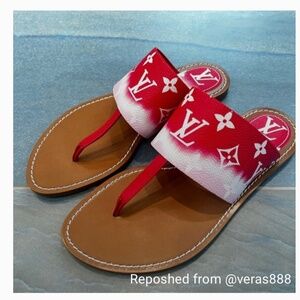 ‼️Limited time sale ‼️Louis Vuitton Monogram Pattern Slides (NEVER WORN)